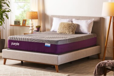 A picture of the Purple Restore Cool Touch in an empty room.