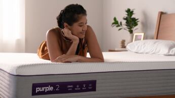 Girl on Purple mattress
