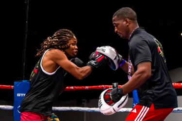 Boxer Akira Hailey and Coach Tory Williams Jr